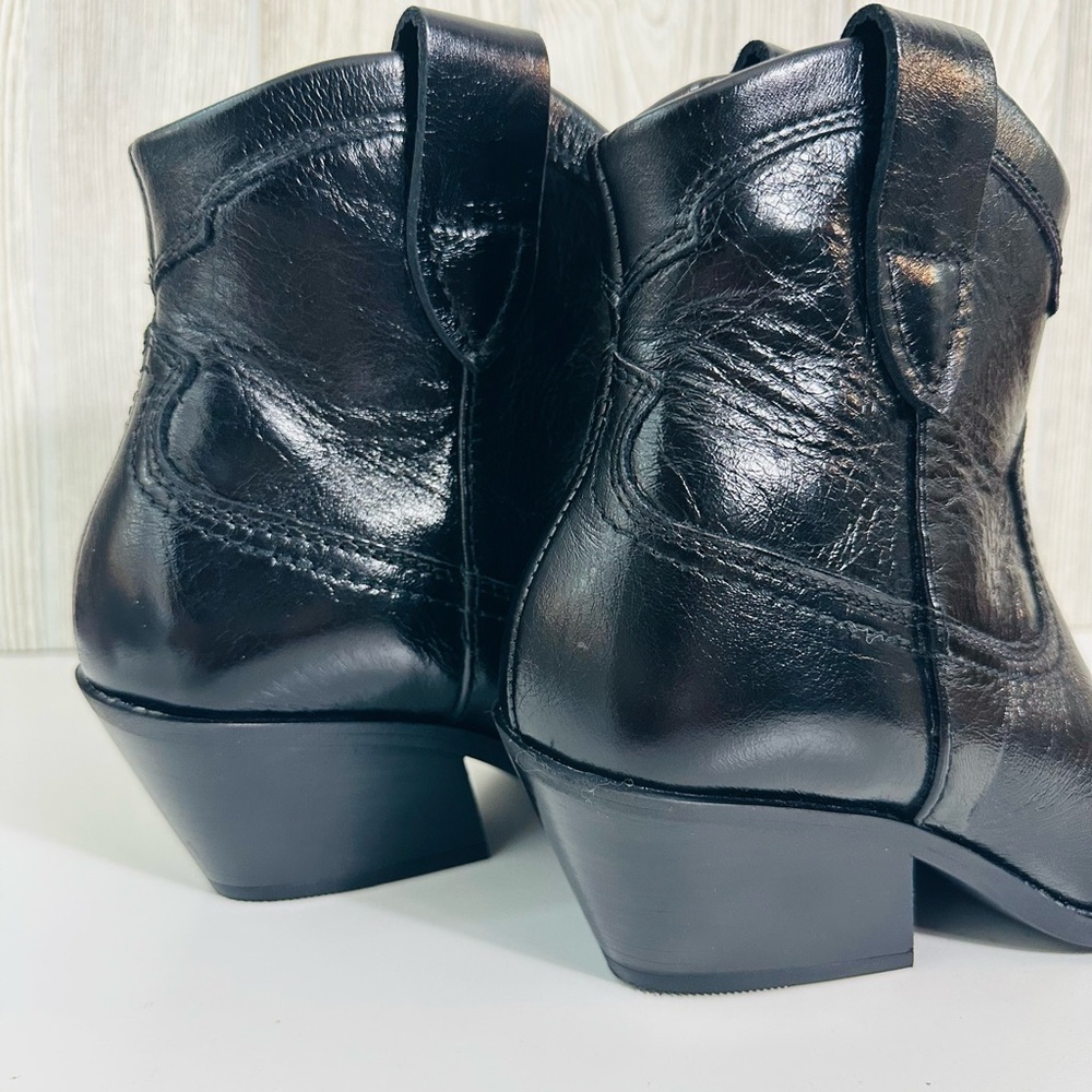 NEW! MASSIMO DUTTI Western Cowboy Boots Ankle Size 35 Black - Picture 9 of 14
